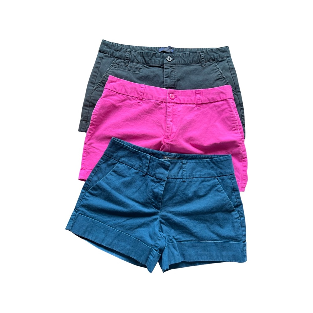 3 Pair Women’s Shorts - Pink + Black Gap. Blue New York & Company.